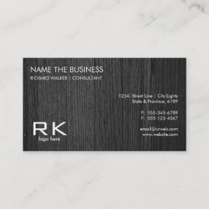 Tarjeta De Visita Letrero profesional elegante de textura de madera 