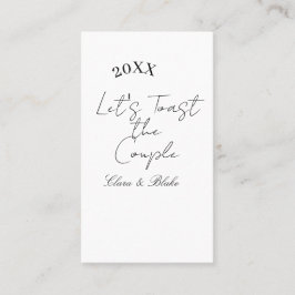 Tarjeta De Visita Let's toast the couple engagement wedding party ye