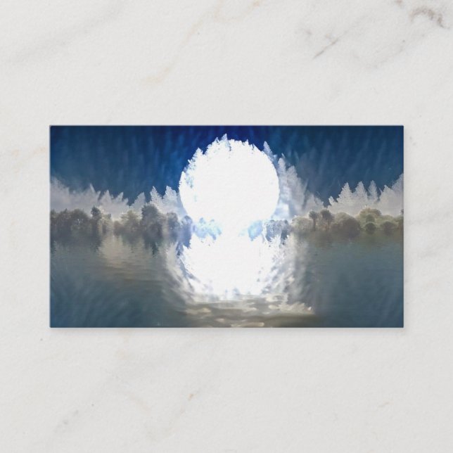 Tarjeta De Visita Levantamiento blanco de la luna (Anverso)