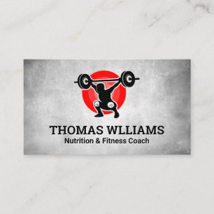 Tarjeta De Visita Levante de peso Salud Entrenador personal