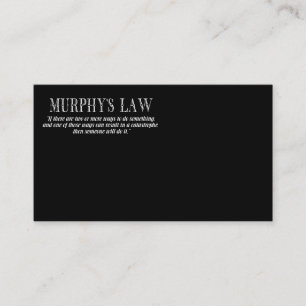 Tarjeta De Visita Ley de Murphy