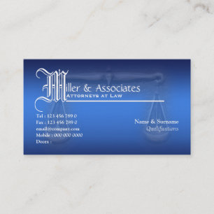 Tarjeta De Visita Ley del abogado del abogado legal