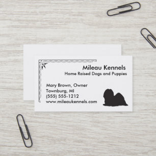 Tarjeta De Visita Lhasa Apso Silhouette