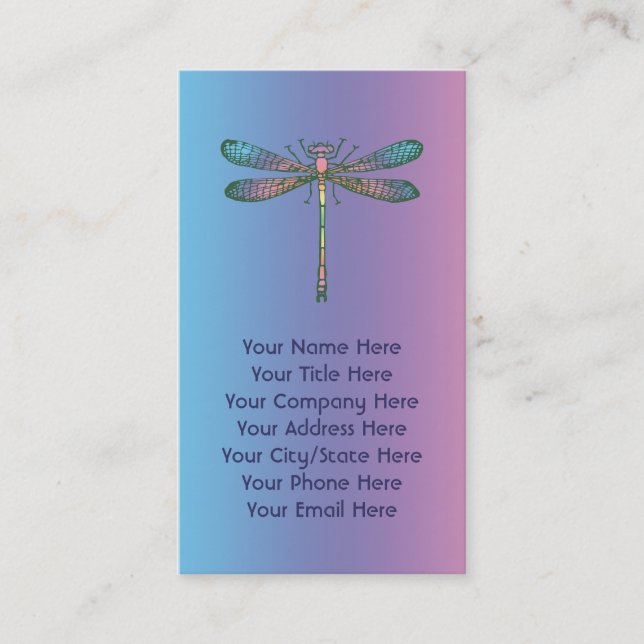 Tarjeta De Visita Libélula del arco iris (Anverso)