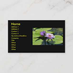 Tarjeta De Visita Libélula Lotus