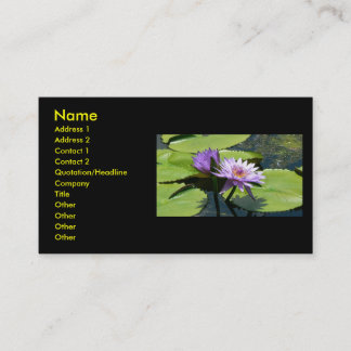 Tarjeta De Visita Libélula Lotus