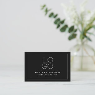 Tarjeta De Visita LIBERTAD DE ESCRITOR BLACK AGREGAR QR CÓDIGO Tarj