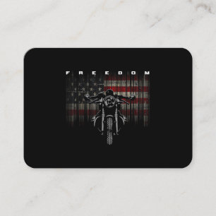 Tarjeta De Visita Libertad para motocicletas con bandera estadounide