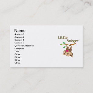 Tarjeta De Visita Libertino del mono del chica pequeño