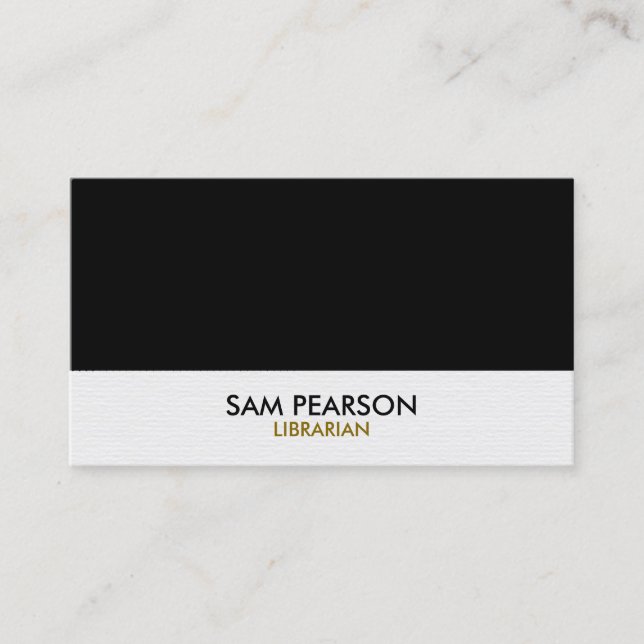 Tarjeta De Visita Librarian Simple (Anverso)