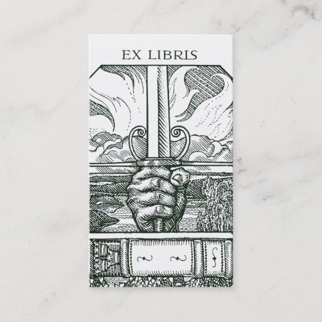 Tarjeta De Visita Librería de fantasía o club de libros (Anverso)