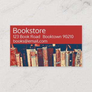 Tarjeta De Visita Librería, librería o libros en línea