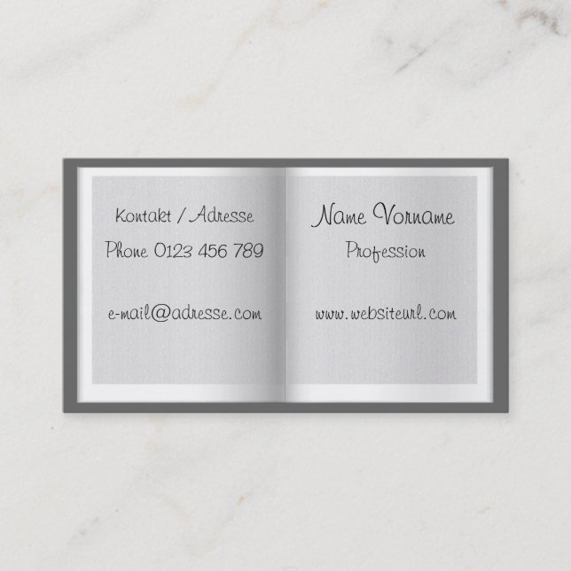 Tarjeta De Visita Libro (Anverso)