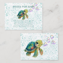 Tarjeta De Visita Libro Adorable de Tortugas y Burbujas para el bebé