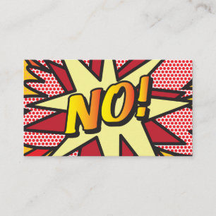 Tarjeta De Visita Libro de Cómic Retro Divertido NO
