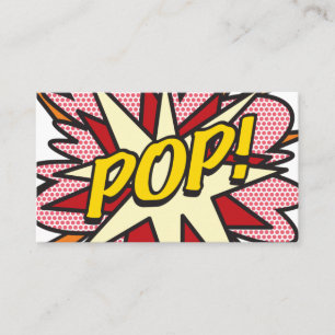 Tarjeta De Visita Libro de Cómic Retro Divertido POP