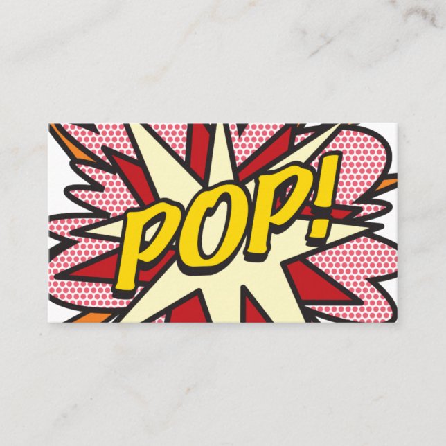 Tarjeta De Visita Libro de Cómic Retro Divertido POP (Anverso)