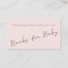 Tarjeta De Visita Libro simple de Rosas con monograma para Baby Show