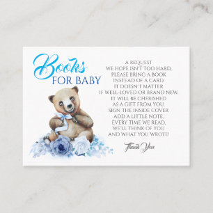Tarjeta De Visita Libros Baby Shower De Osos Pequeños Para Bebés