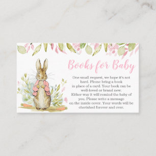Tarjeta De Visita Libros Baby Shower de Peter Rabbit para bebé