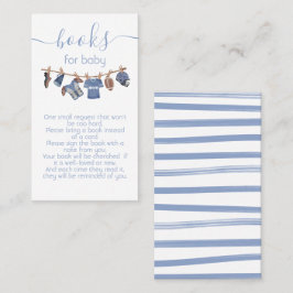 Tarjeta De Visita Libros de Baby Shower en línea de ropa de fútbol p