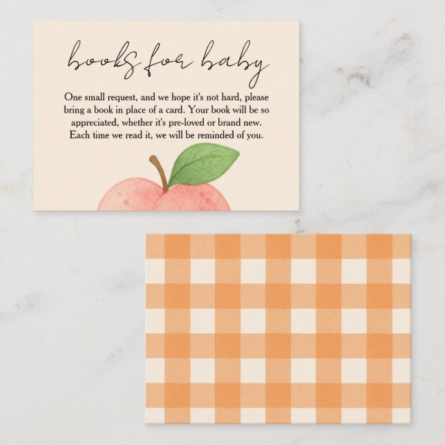 Tarjeta De Visita Libros De Baby Shower Para Bebé De Cuchara Dulce (Anverso / Reverso)