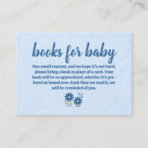 Tarjeta De Visita Libros de bebé de Jean azul para bebé