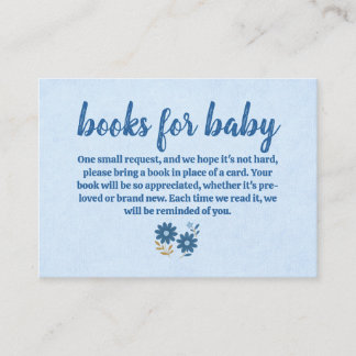 Tarjeta De Visita Libros de bebé de Jean azul para bebé