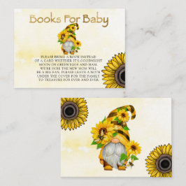 Tarjeta De Visita Libros de girasol y abejas para bebé