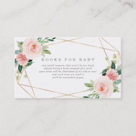 Tarjeta De Visita Libros de romance de primavera geométrica para tar