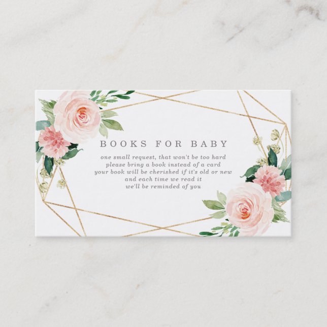 Tarjeta De Visita Libros de romance de primavera geométrica para tar (Anverso)