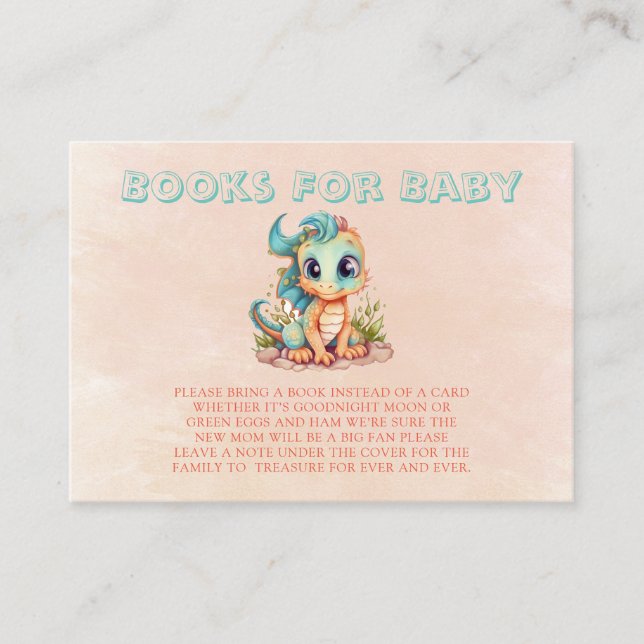 Tarjeta De Visita Libros Florales De Unicornio Negro Para Bebé (Anverso)
