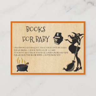 Tarjeta De Visita Libros para bebé Halloween ducha de brujas preñada
