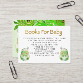 Tarjeta De Visita Libros Para Bebés De Florines De Oro Verde De Alli