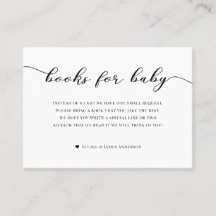 Tarjeta De Visita Libros para el Chica Baby Shower Enclosure Balleri
