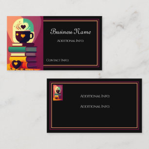 Tarjeta De Visita Libros Y Café
