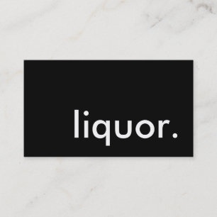 Tarjeta De Visita  licor.