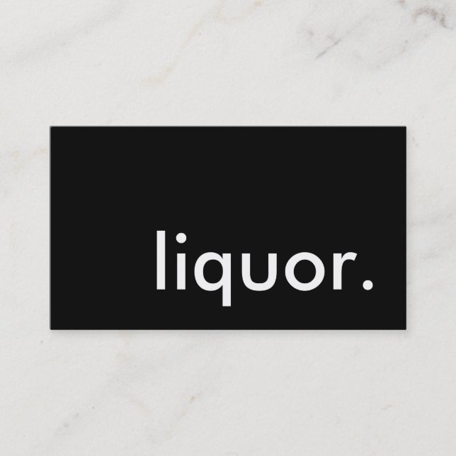 Tarjeta De Visita  licor. (Anverso)