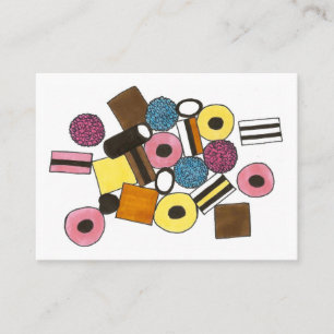 Tarjeta De Visita Licorice Allkind Candies Candy Shop Sweets Foodie
