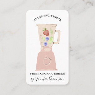 Tarjeta De Visita Licuadora de bebida de frutas frescas detox