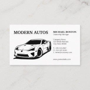 Tarjeta De Visita Liderazgo   Coche deportivo moderno   Servicios au