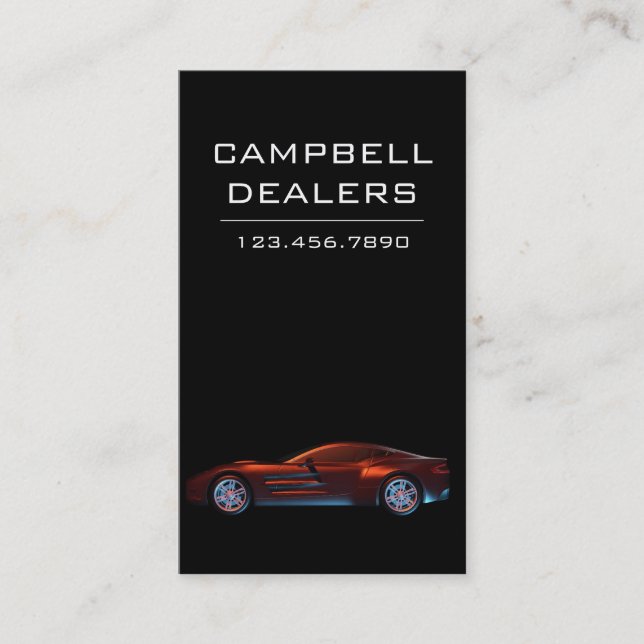 Tarjeta De Visita Liderazgo profesional moderno de automóviles depor (Anverso)
