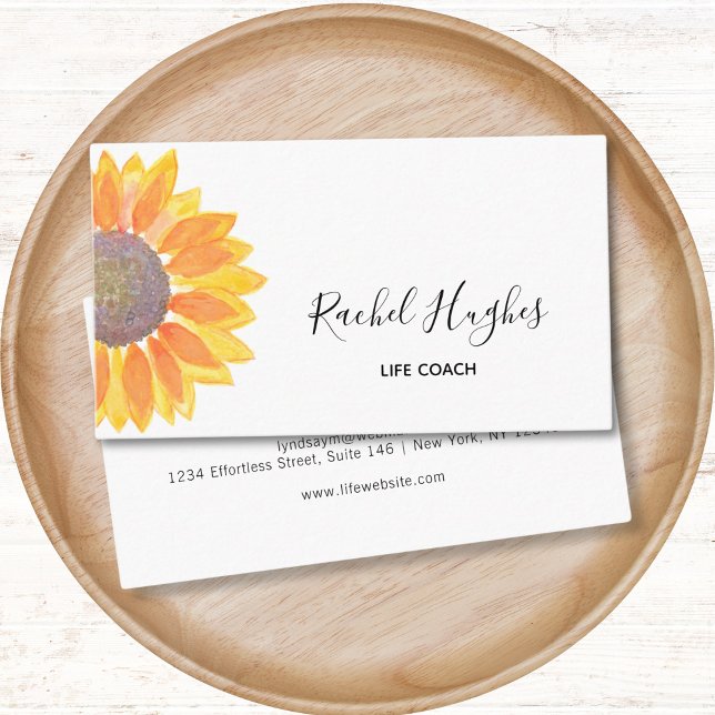 Tarjeta De Visita Life Coach Flower (Subido por el creador)