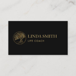 Tarjeta De Visita Life Coach Therapist Spa Wellness Cosméticos Árbol