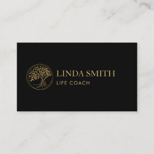 Tarjeta De Visita Life Coach Therapist Spa Wellness Cosméticos Árbol