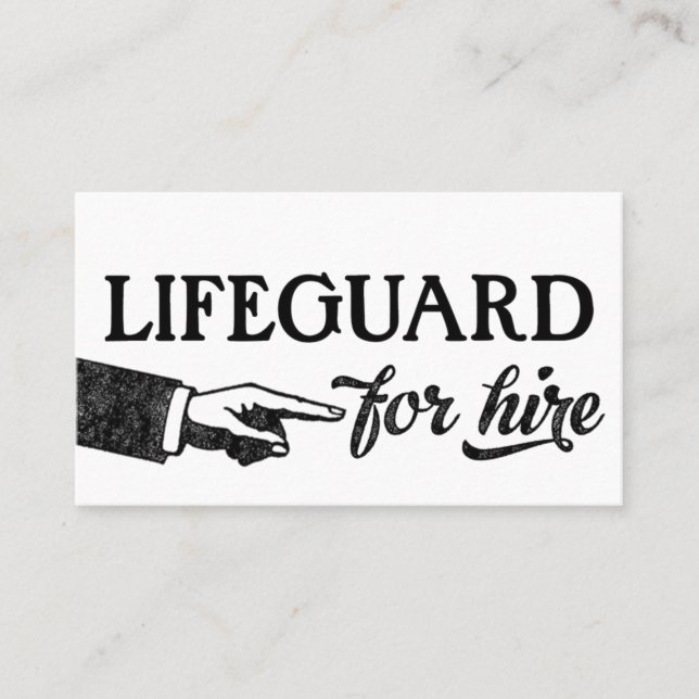 Tarjeta De Visita Lifeguard Business Cards - Guay Vintage (Anverso)