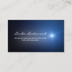 tarjeta de visita ligera azul