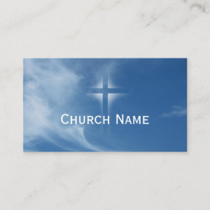 Tarjeta de visita ligera cruzada santa de la