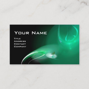 Tarjeta De Visita LIGHT BIRD MONOGRAM Vibrante azul negro verde