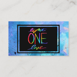 Tarjeta De Visita Light One Love Galaxy Blue Spiritual Buisness Card